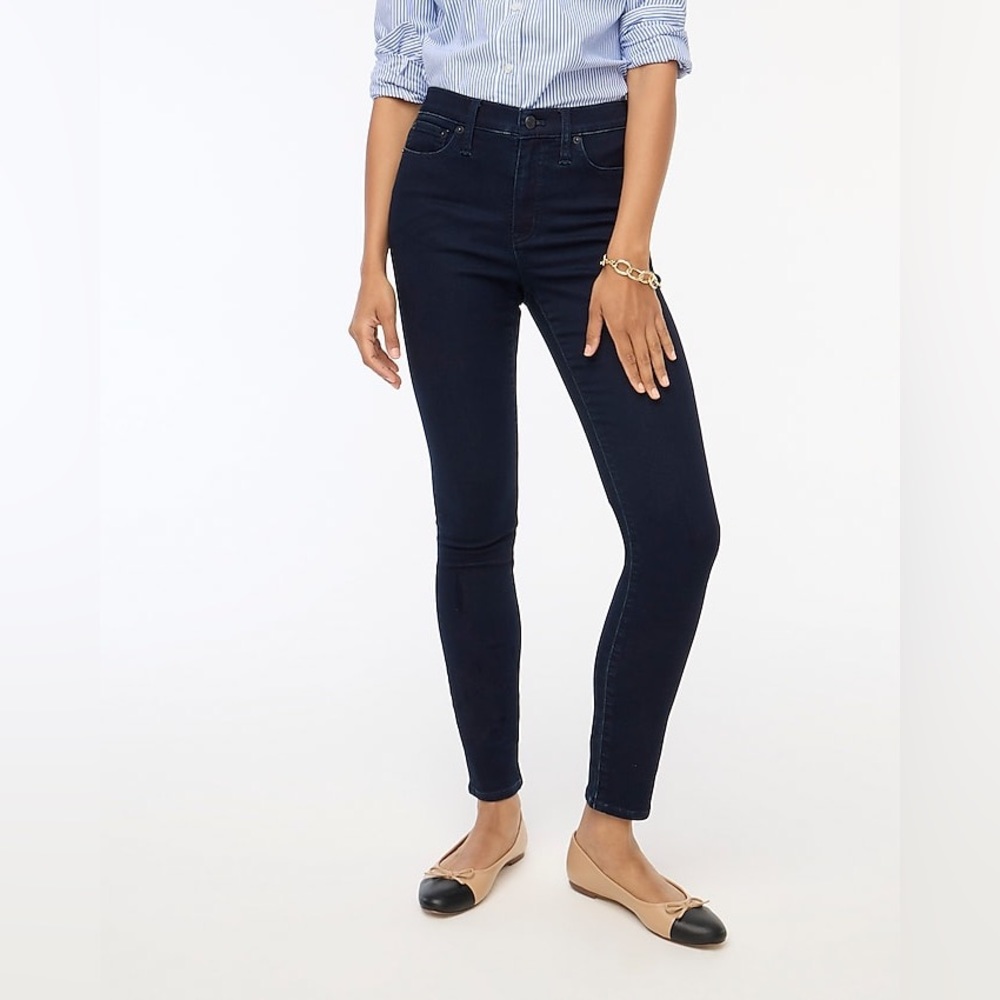 J.Crew 9" mid-rise skinny jean in signature stretch Dark Sky Wash Size 34 NTW